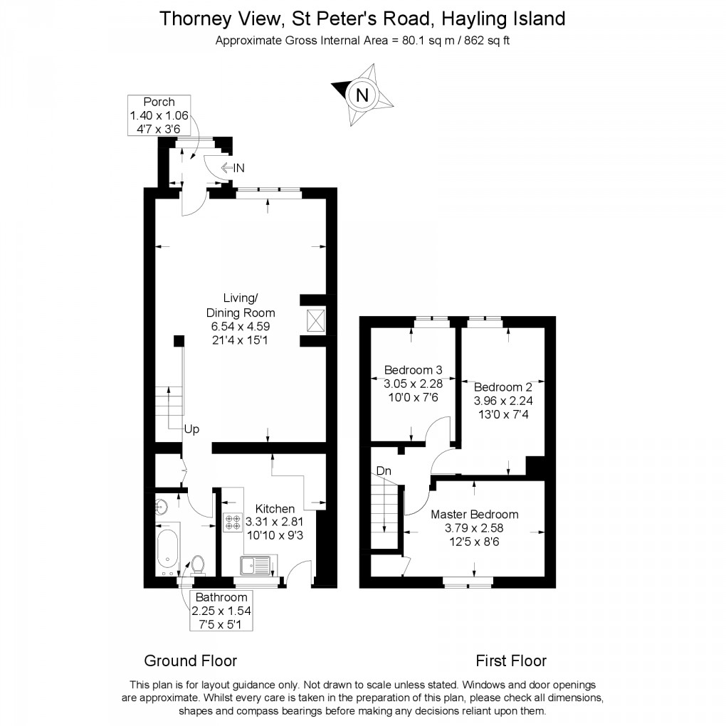 Floorplan for Thorney View, Hayling Island, Hampshire