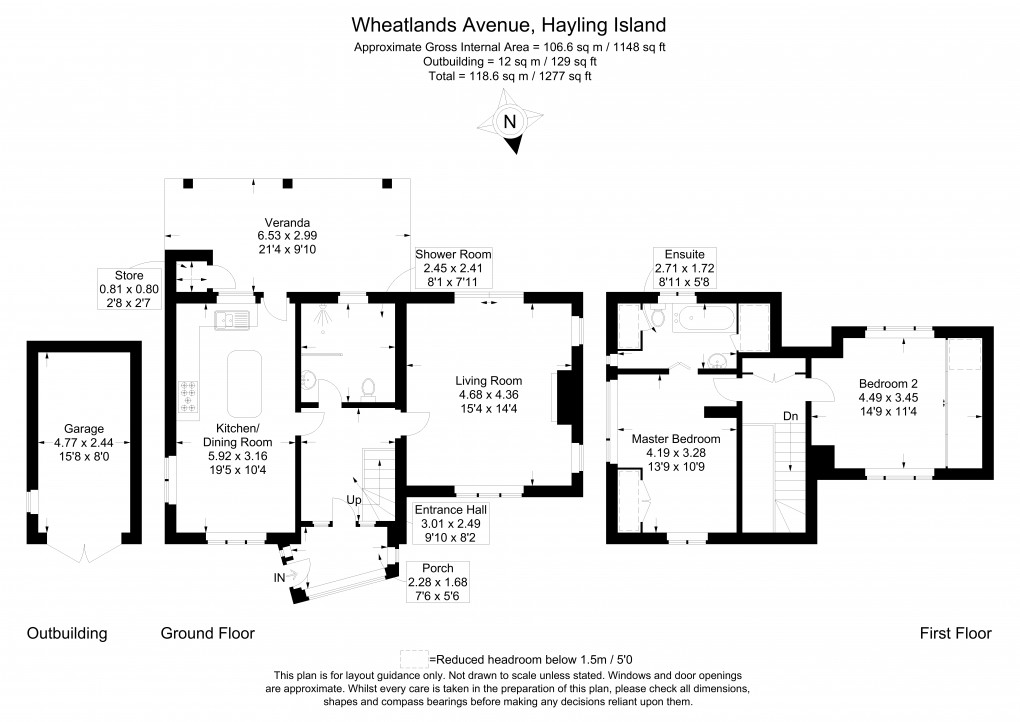 Floorplan for Wheatlands Avenue, Hayling Island, Hampshire