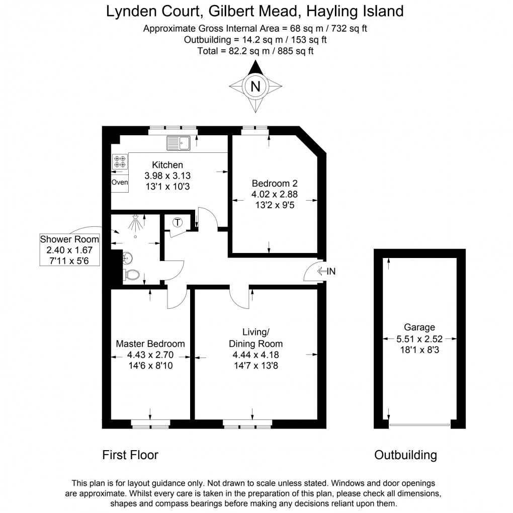 Floorplan for Lynden Court, Hayling Island, Hampshire